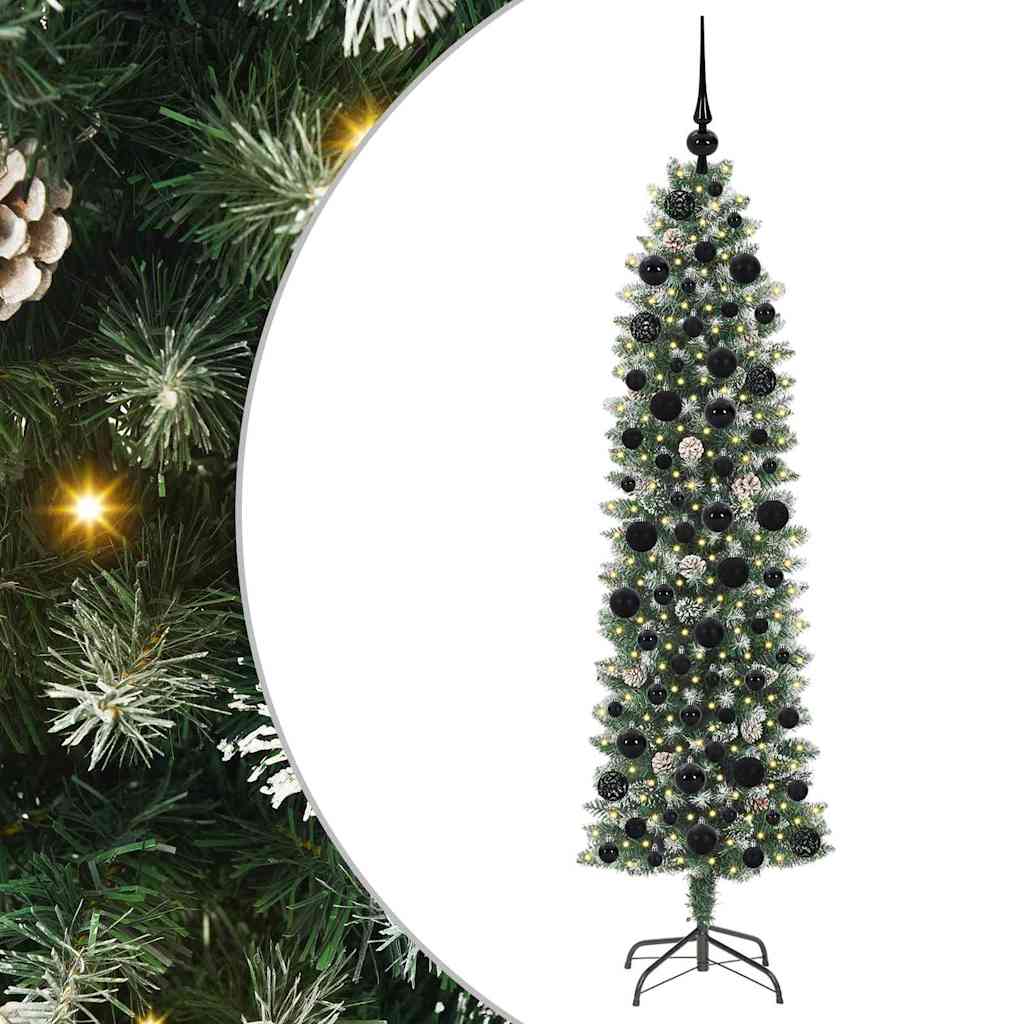 HKH Árvore Slim de Natal Artificial e Branco - Verde