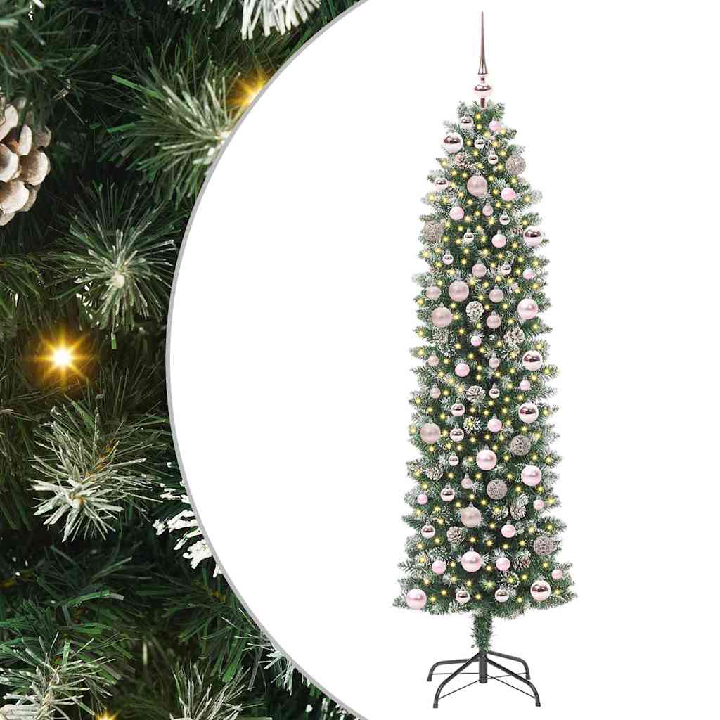 HKH Árvore Slim de Natal Artificial e Branco - Verde