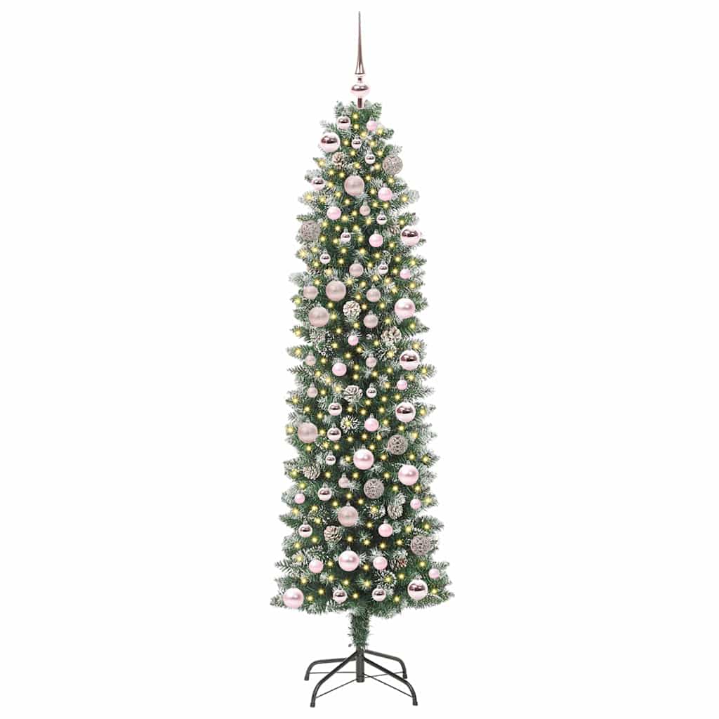 HKH Árvore Slim de Natal Artificial e Branco - Verde