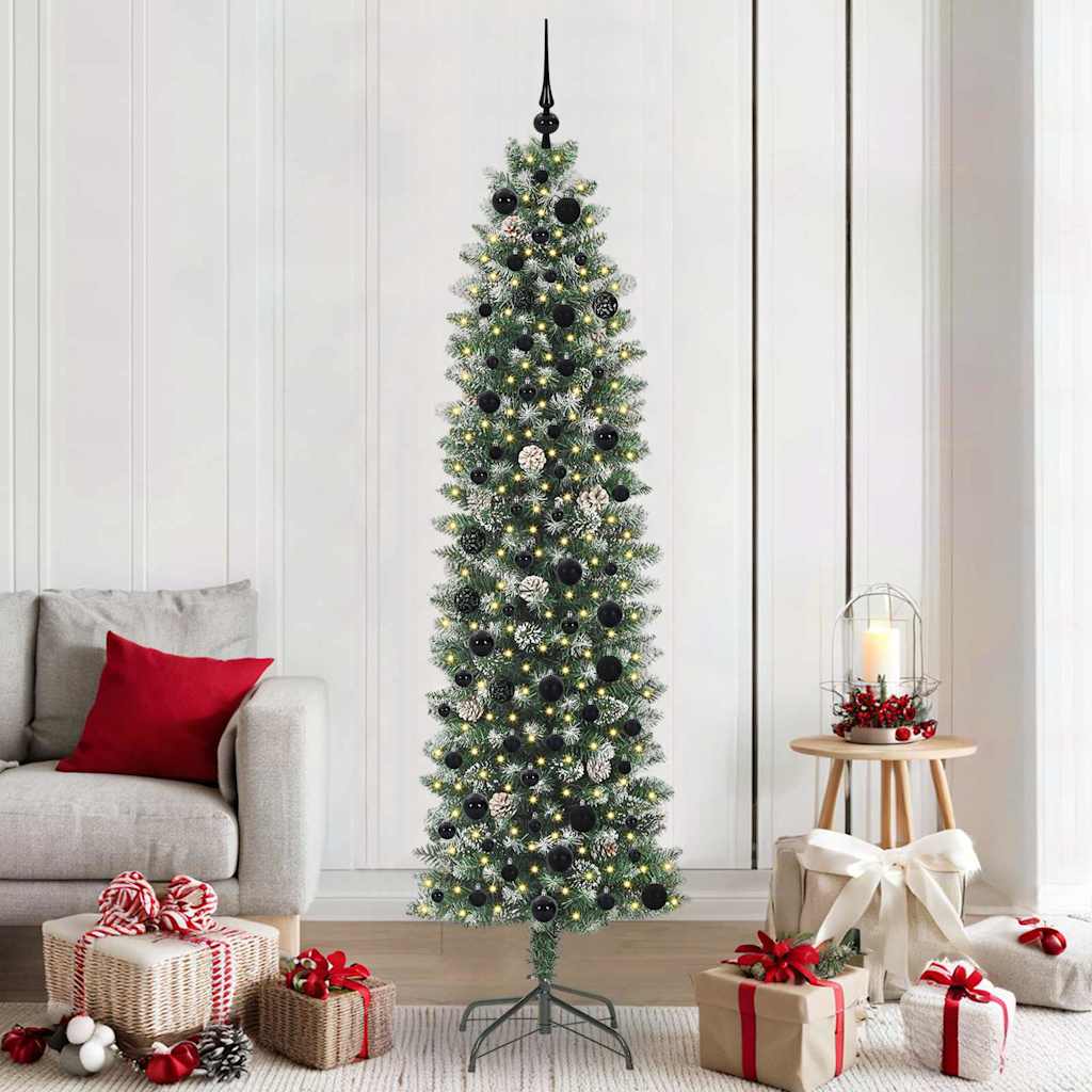 HKH Árvore Slim de Natal Artificial e Branco - Verde