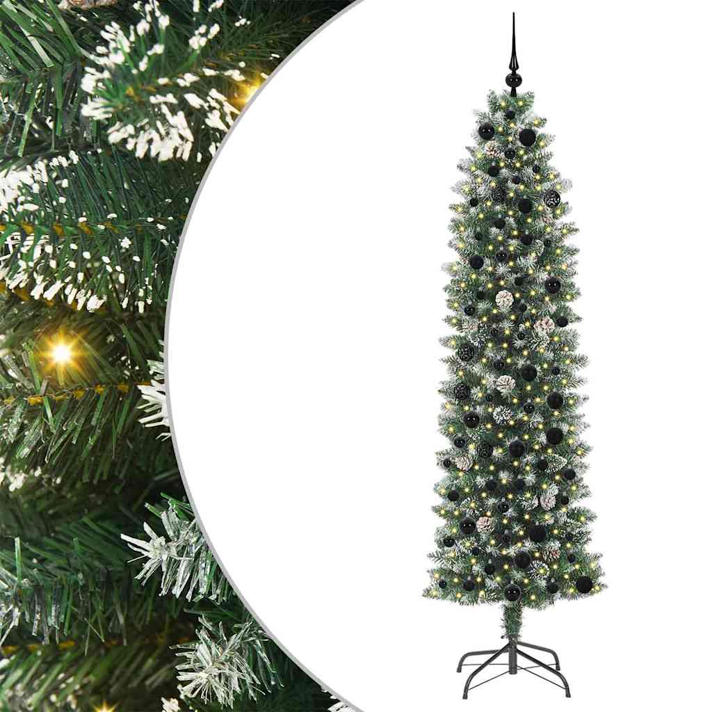 HKH Árvore Slim de Natal Artificial e Branco - Verde