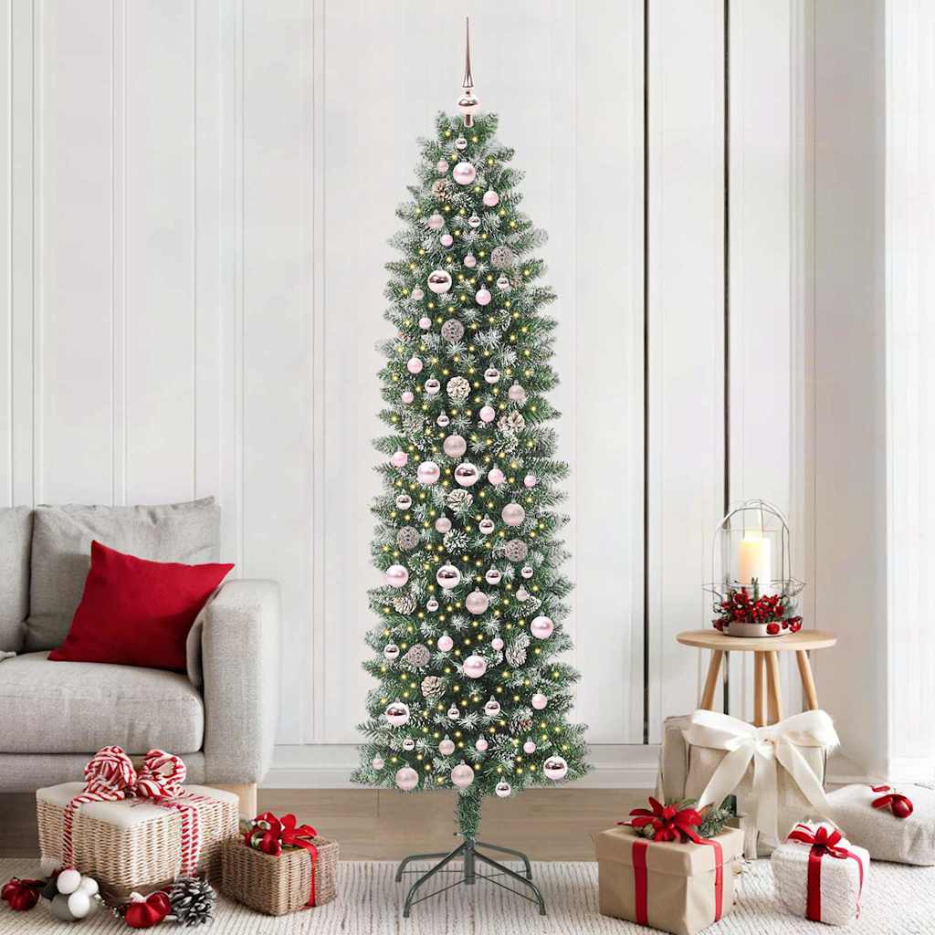 HKH Árvore Slim de Natal Artificial e Branco - Verde