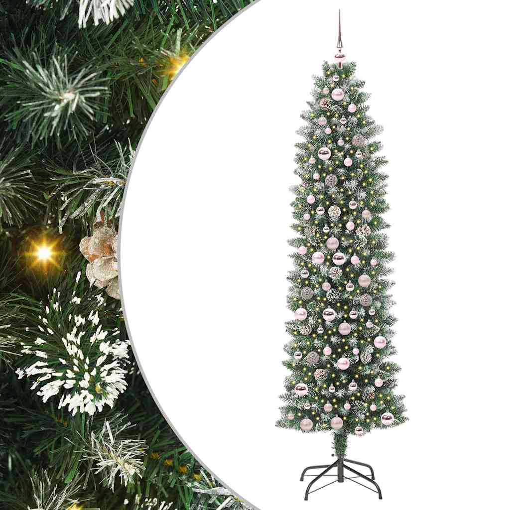 HKH Árvore Slim de Natal Artificial e Branco - Verde