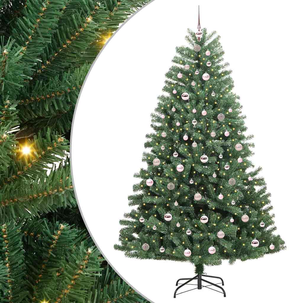 HKH Árvore de Natal Articulada Artificial Verde em Metal e PVC