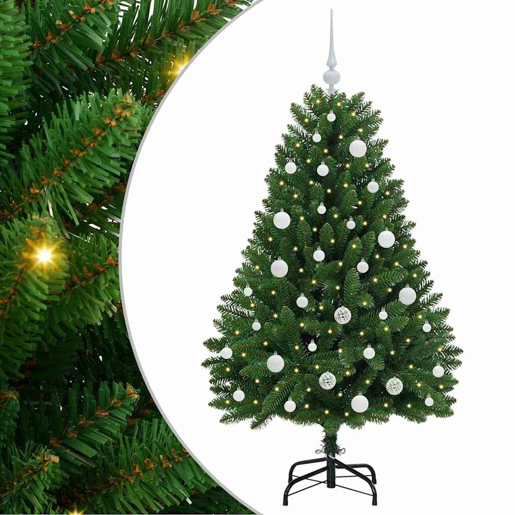 HKH Árvore de Natal Artificial Verde em Metal e PVC