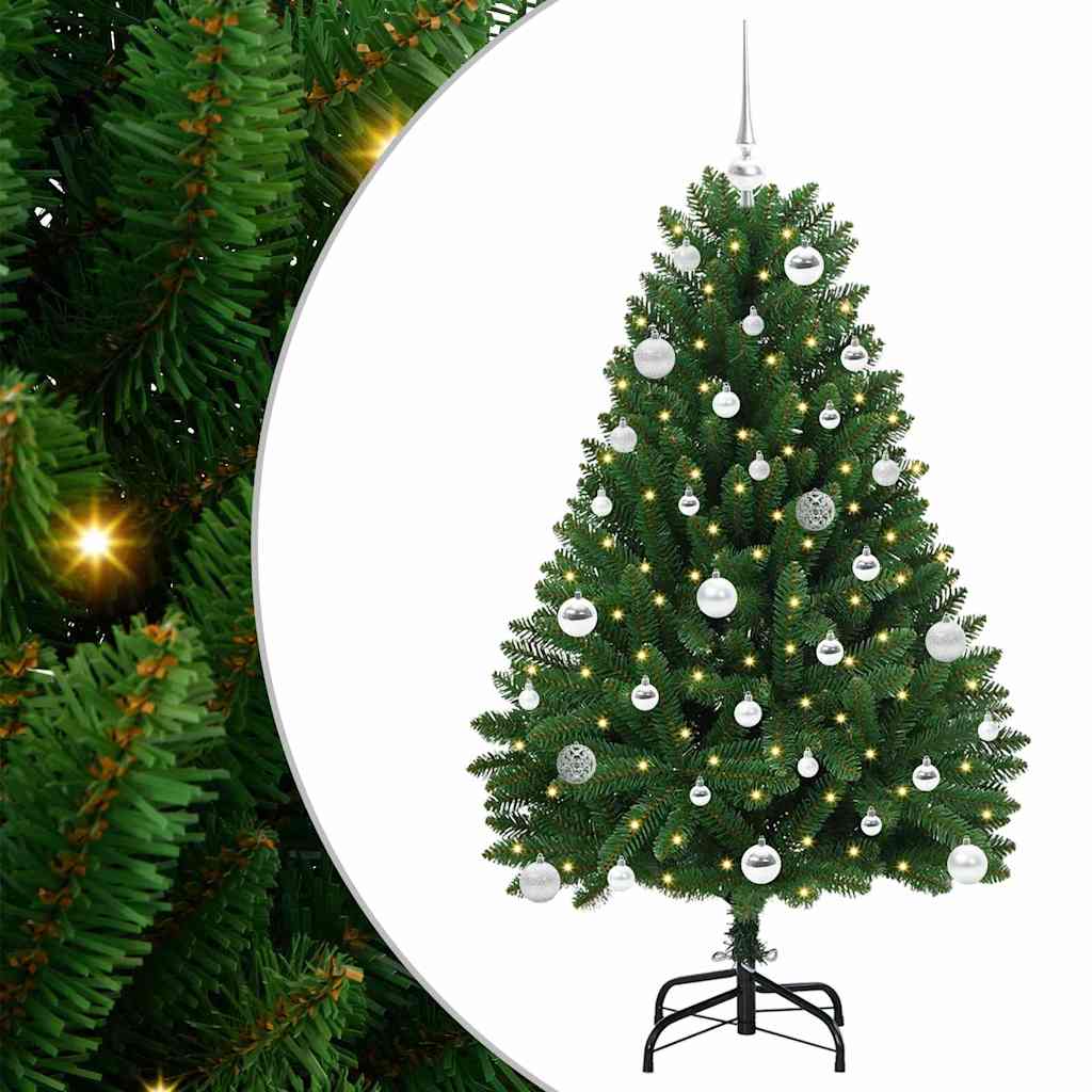 HKH Árvore de Natal Artificial Verde em Metal e PVC