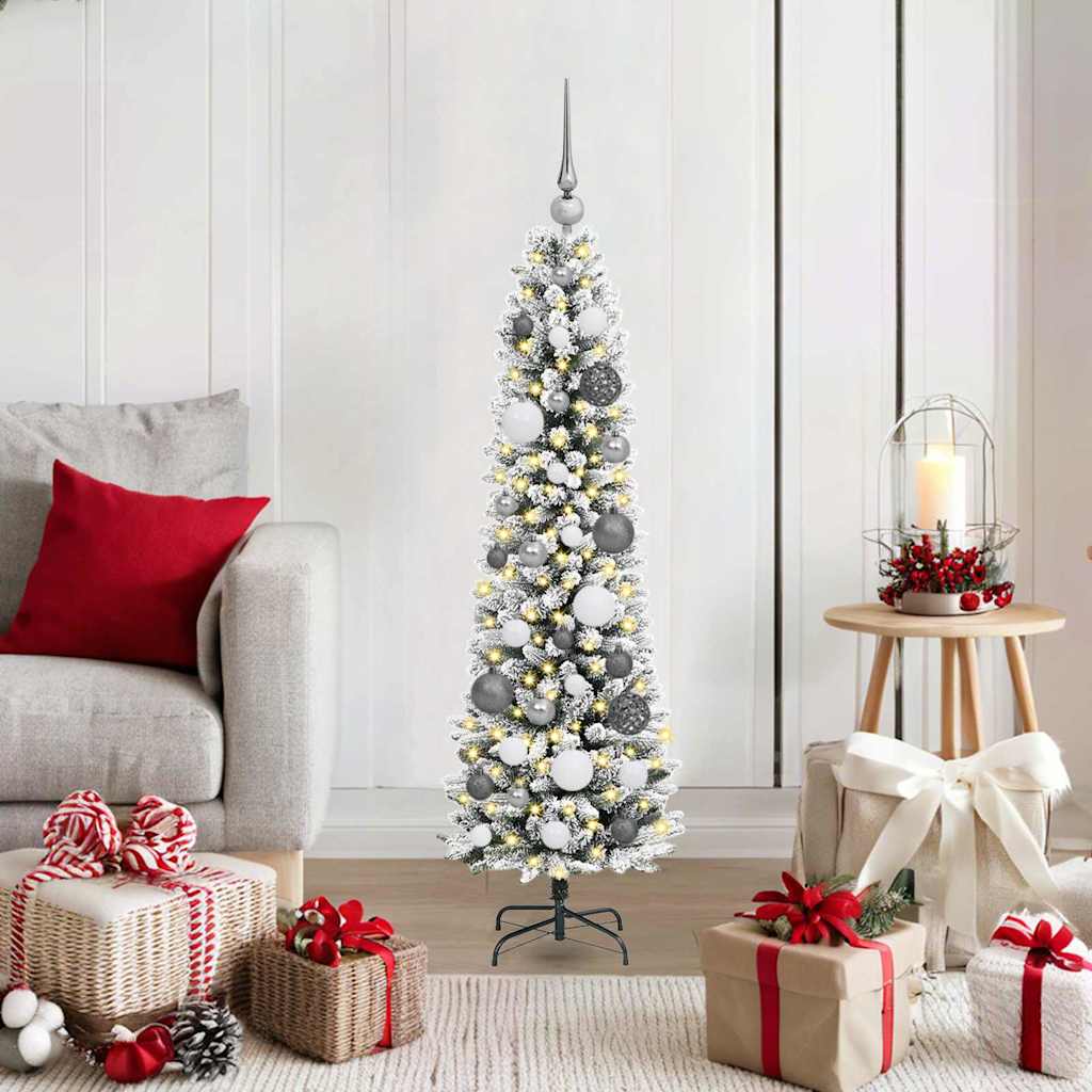 HKH Árvore de Natal Artificial Branco em Metal e PVC