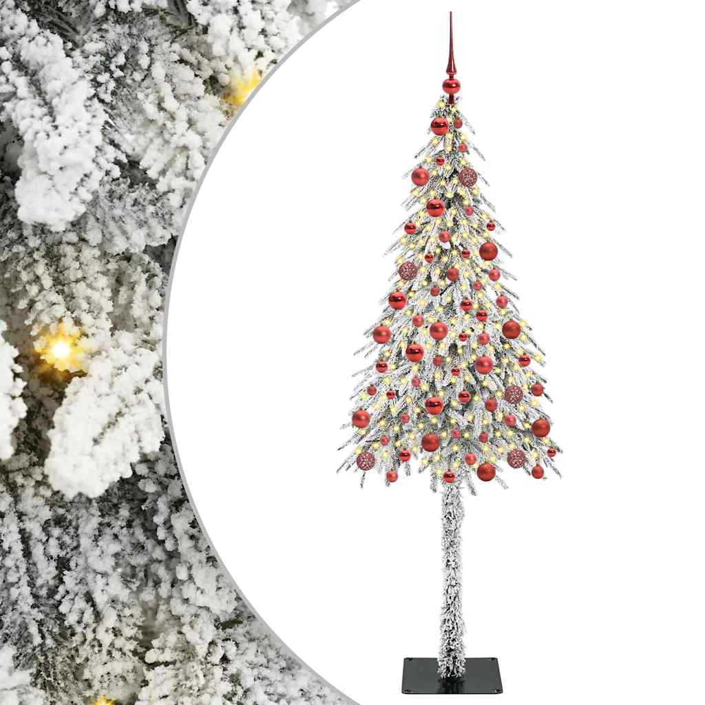 HKH Árvore de Natal com 300 Leds com Suporte Branco em Aço e PE