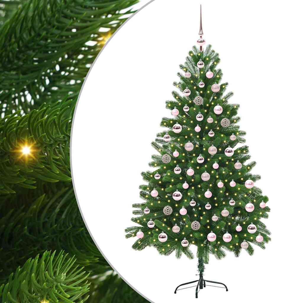 HKH Árvore de Natal com 300 Leds com Suporte Verde em PE