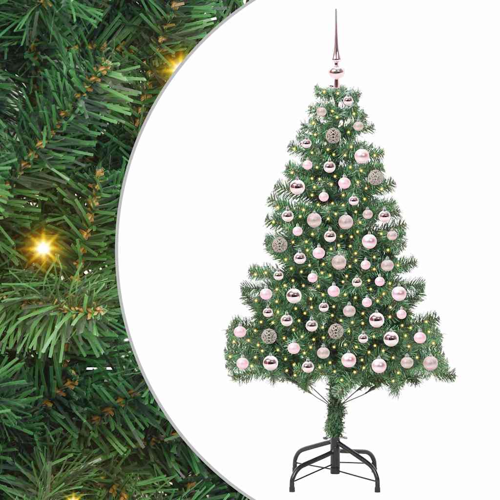 HKH Árvore de Natal com 300 Leds com Suporte Verde em PVC