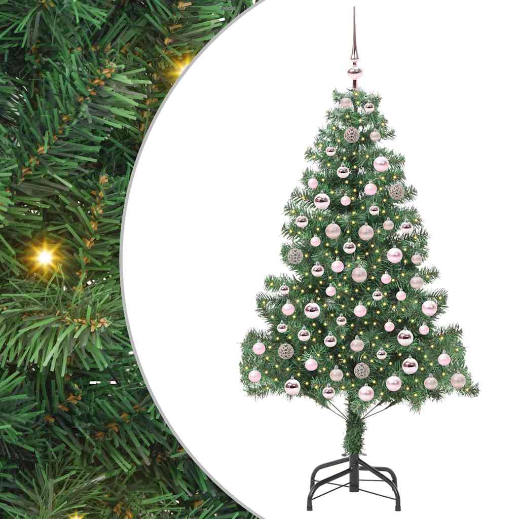 HKH Árvore de Natal com 300 Leds com Suporte Verde em PVC
