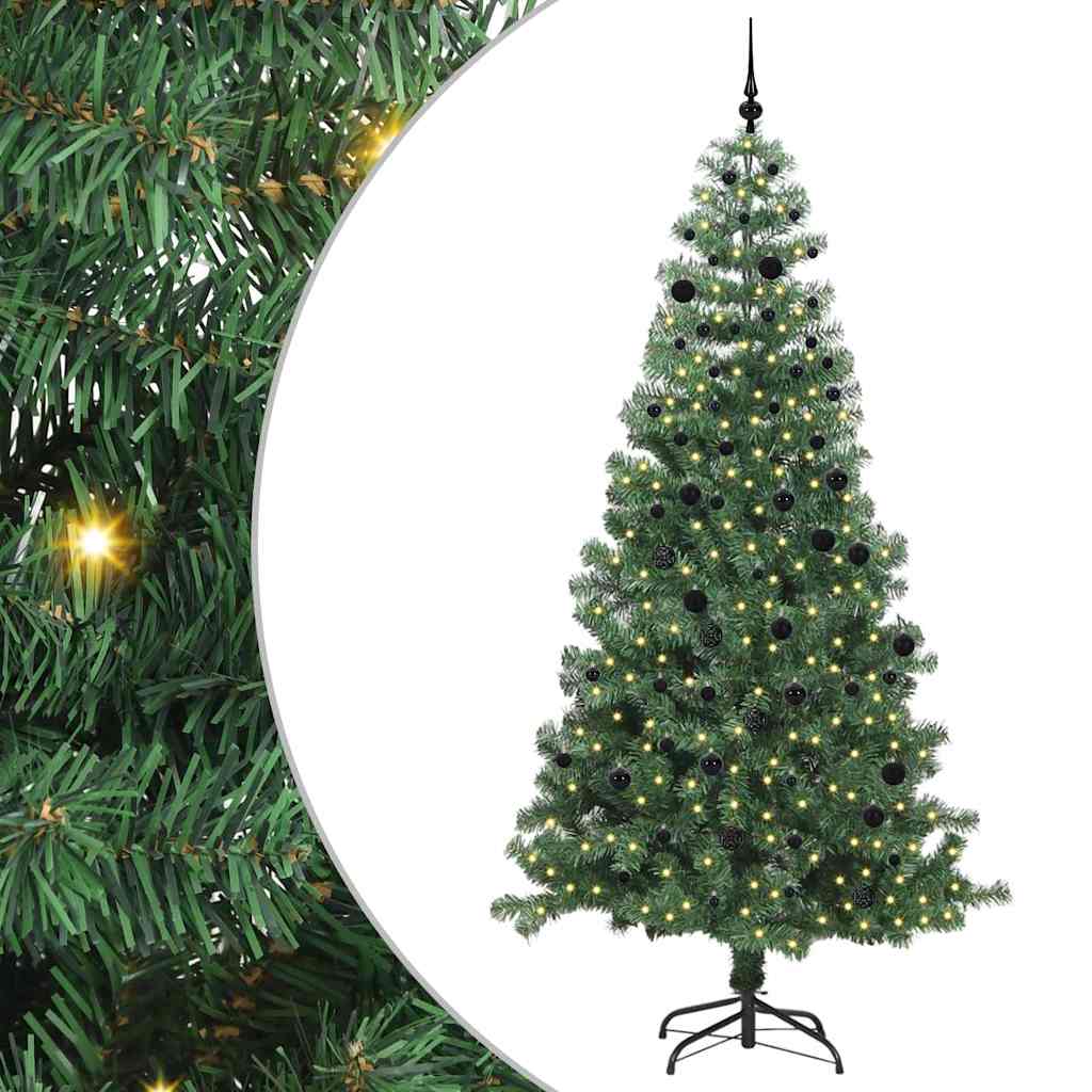 HKH Árvore de Natal com 300 Leds com Suporte Verde em PVC