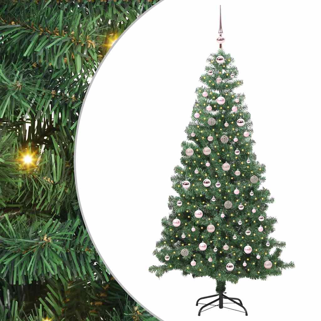 HKH Árvore de Natal com 300 Leds com Suporte Verde em PVC