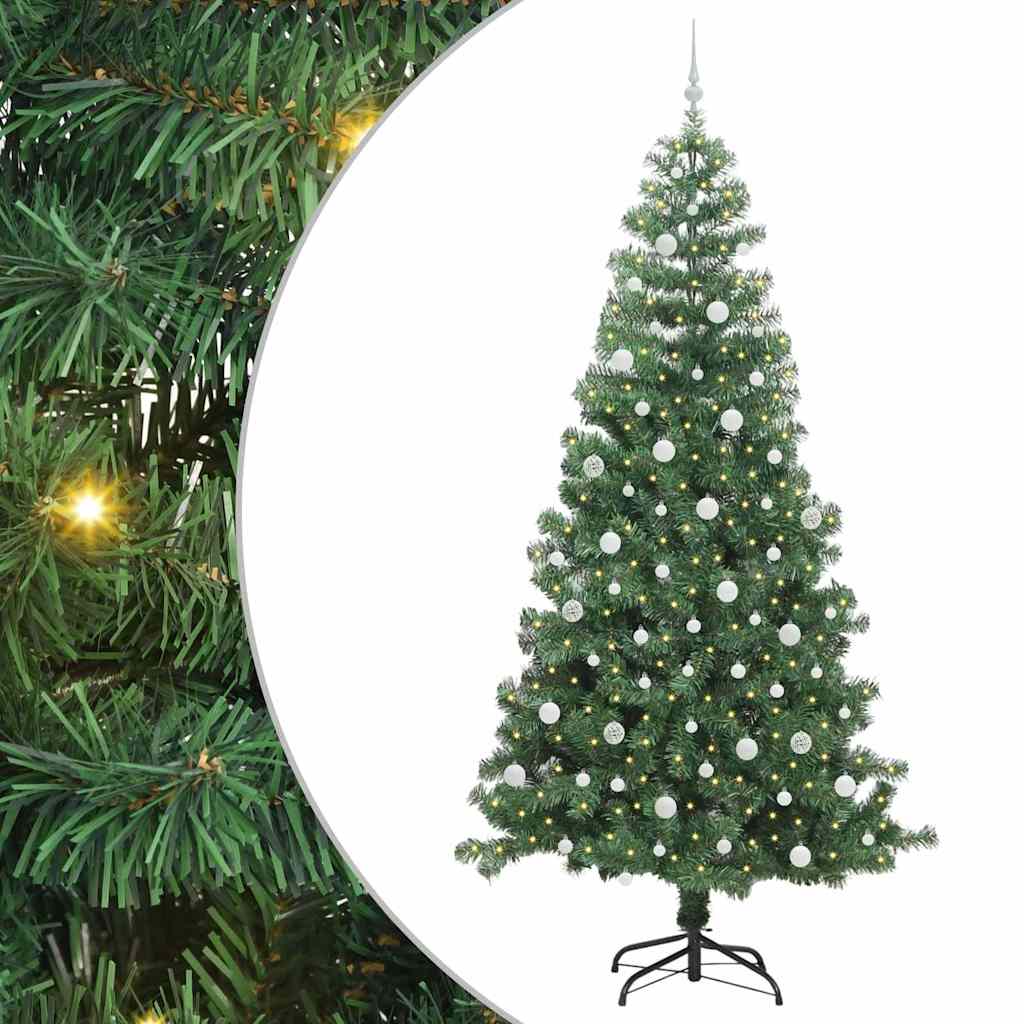 HKH Árvore de Natal com 300 Leds com Suporte Verde em PVC