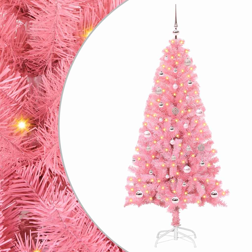 HKH Árvore de Natal com 150 Leds com Suporte Rosa em PVC