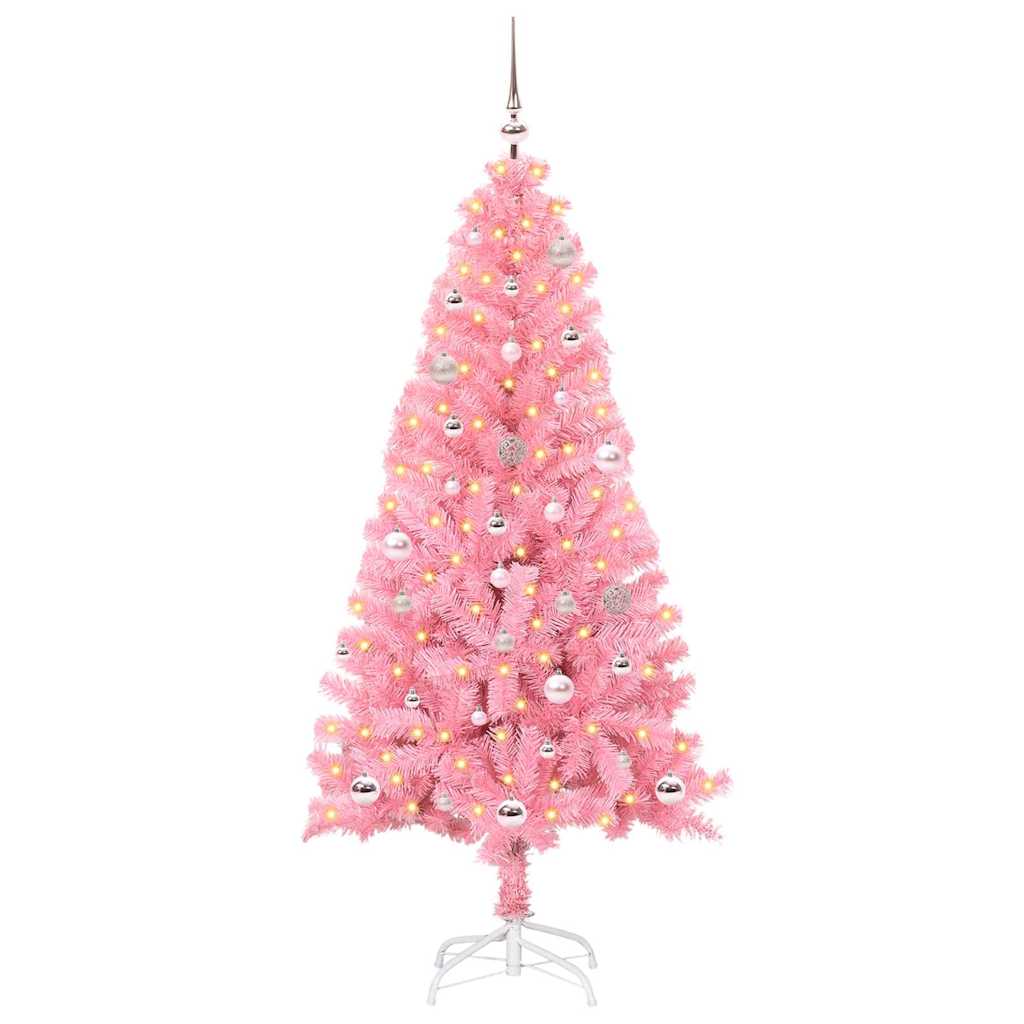 HKH Árvore de Natal com 150 Leds com Suporte Rosa em PVC
