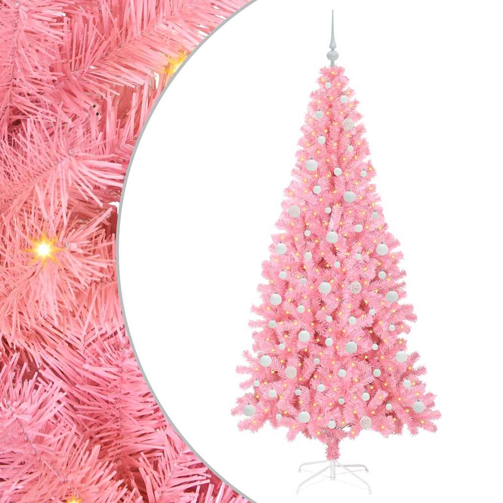 HKH Árvore de Natal com 300 Leds com Suporte Rosa em PVC