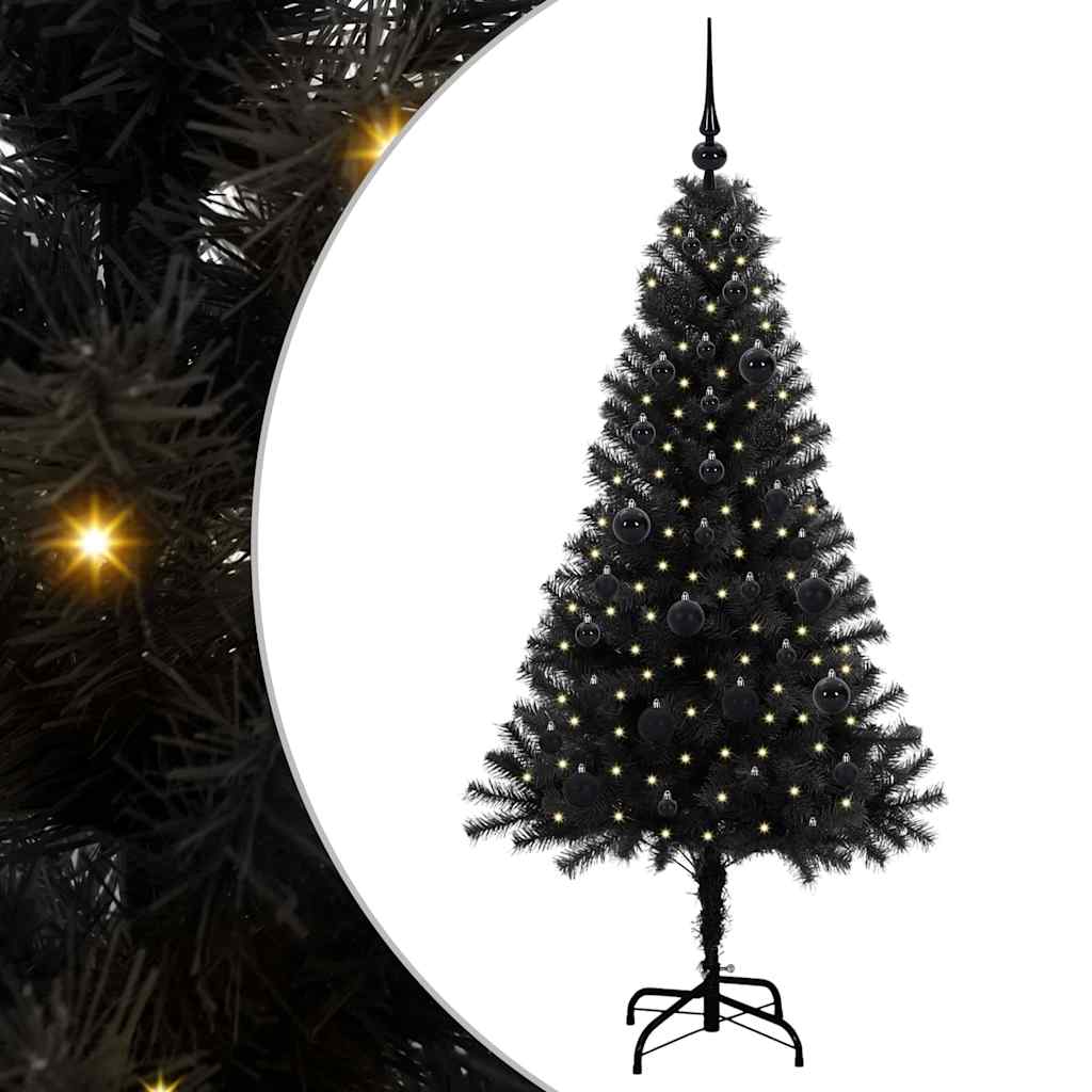 HKH Árvore de Natal com 150 Leds com Suporte Preto em PVC