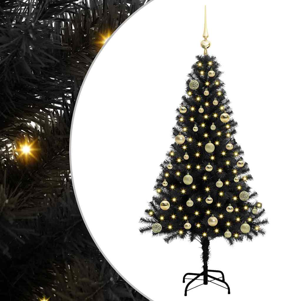 HKH Árvore de Natal com 150 Leds com Suporte Preto em PVC