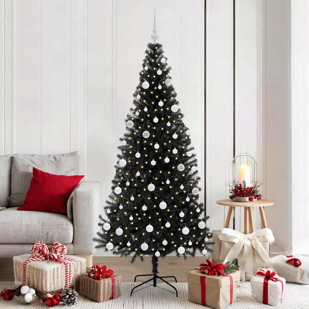 HKH Árvore de Natal com 300 Leds com Suporte Preto em PVC
