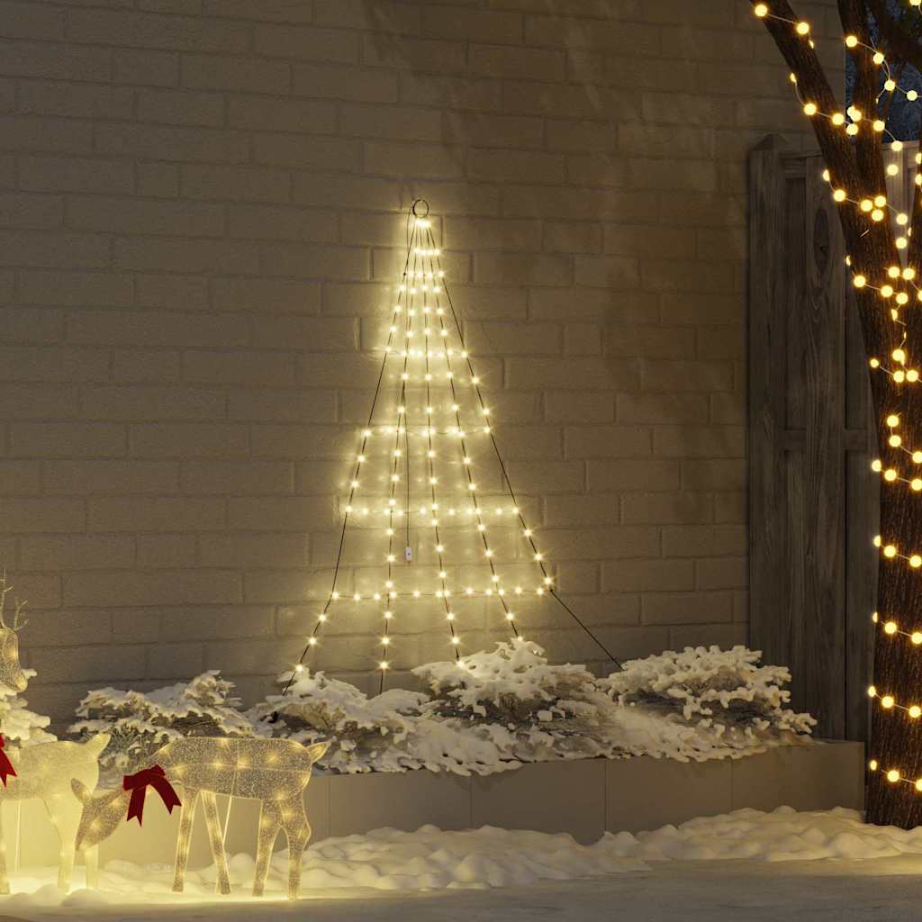 HKH Árvore de Natal LED com 112 Leds Branco Quente em Metal