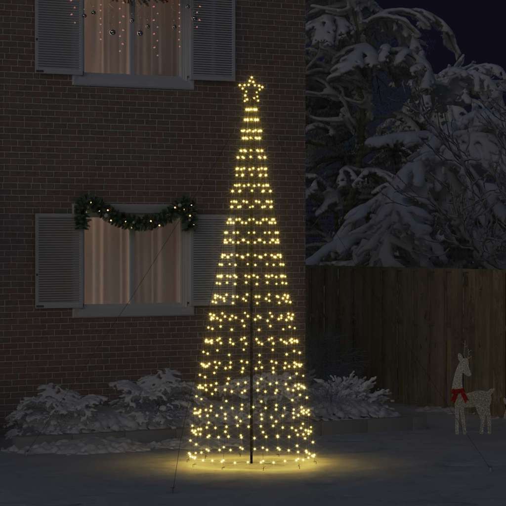 HKH Árvore de Natal LED com 800 Leds Branco Quente em Ferro