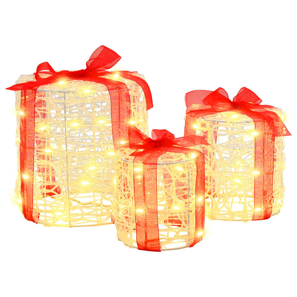 HKH Conjunto de 3 Presentes Decorativos - Branco Quente