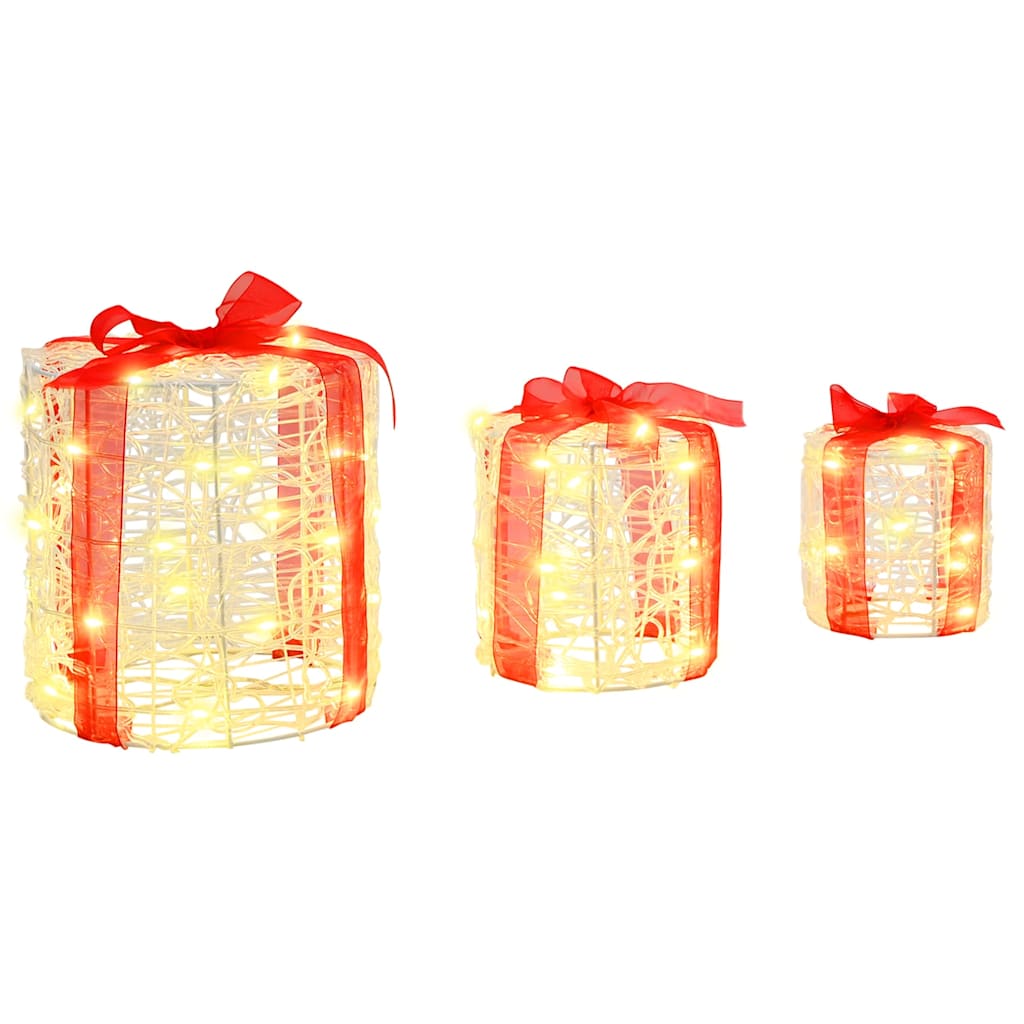 HKH Conjunto de 3 Presentes Decorativos - Branco Quente