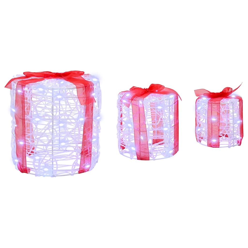 HKH Conjunto de 3 Presentes Decorativos - Branco Frio