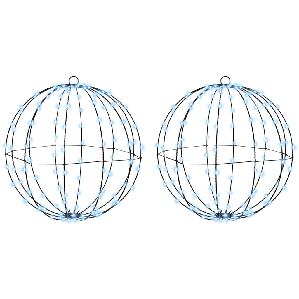 HKH Conjunto de 2 Bolas com 192 LED's em Metal - Branco Frio