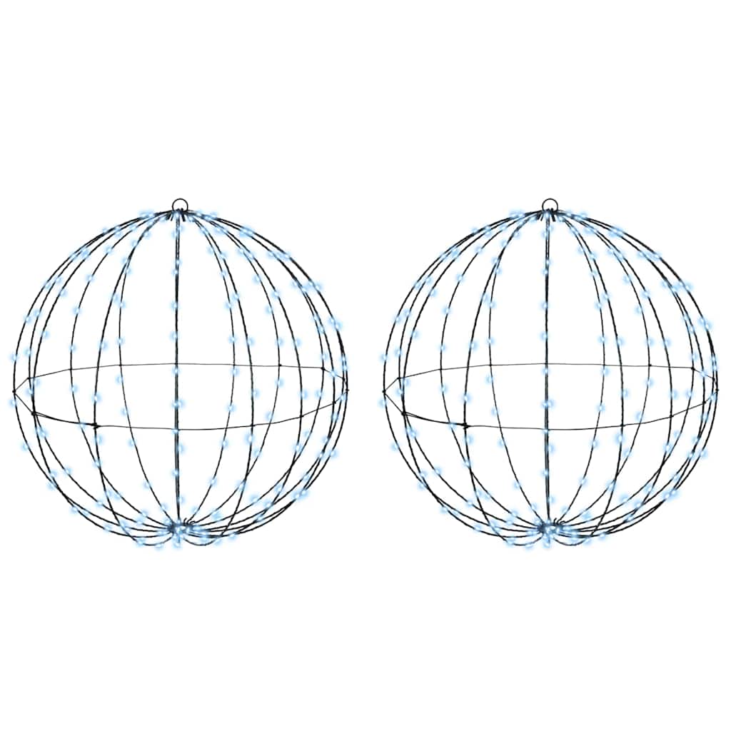 HKH Conjunto de 2 Bolas com 384 LED's em Metal - Branco Frio
