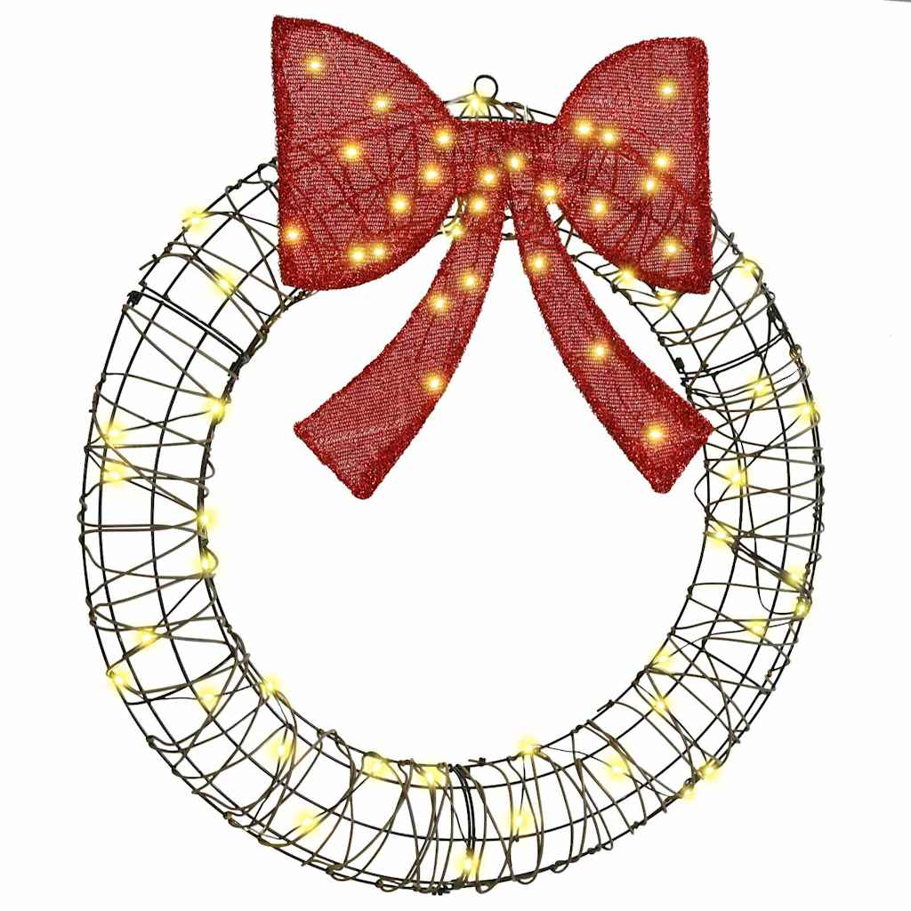 HKH Guirlanda com 60 LED em Vime - Branco Quente