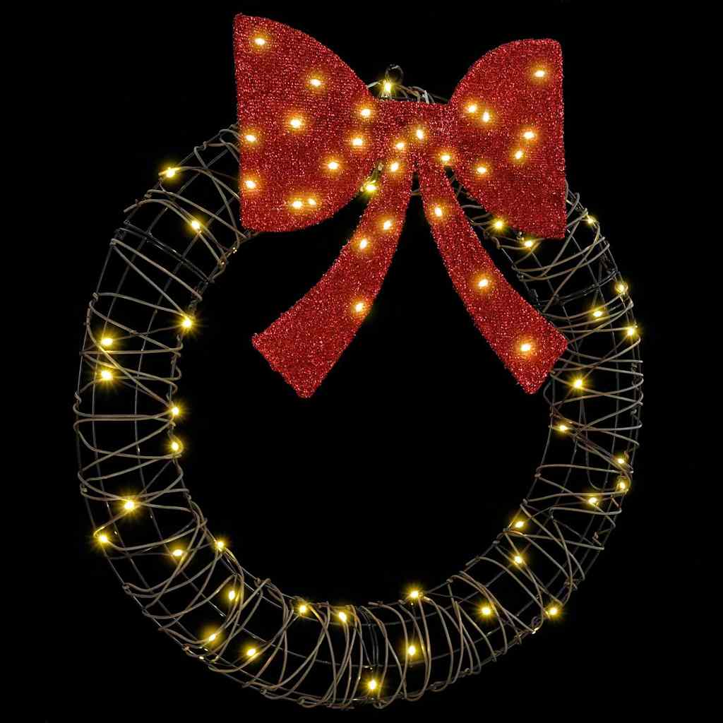 HKH Guirlanda com 60 LED em Vime - Branco Quente