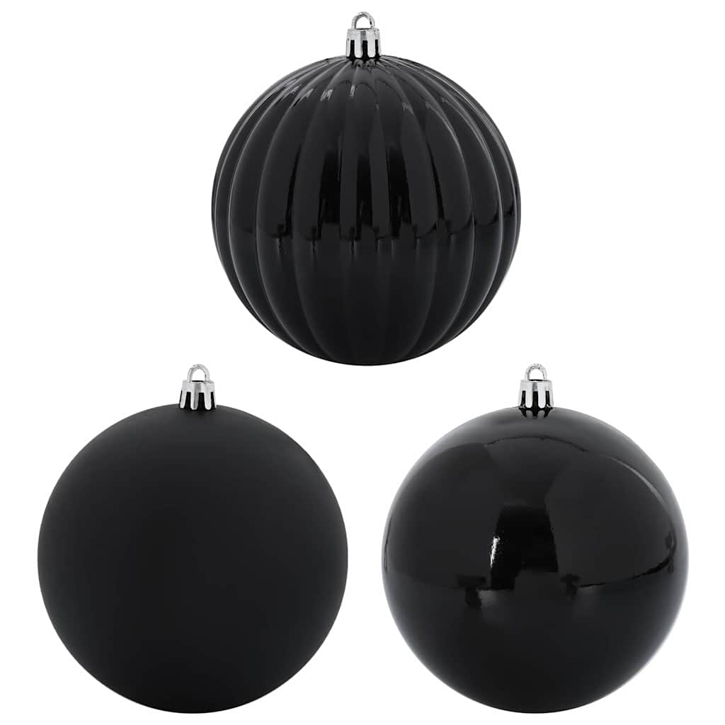 HKH Conjunto de 3 Bolas de Natal - Preto