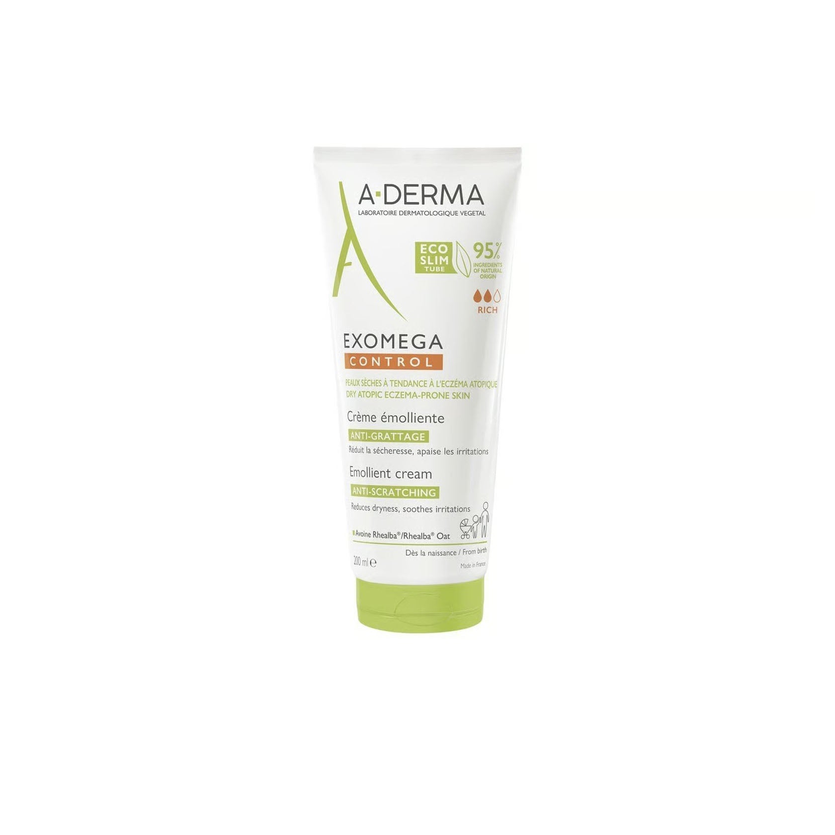 A-Derma Exomega Control Emollient Creme 200ml (6.76floz)
