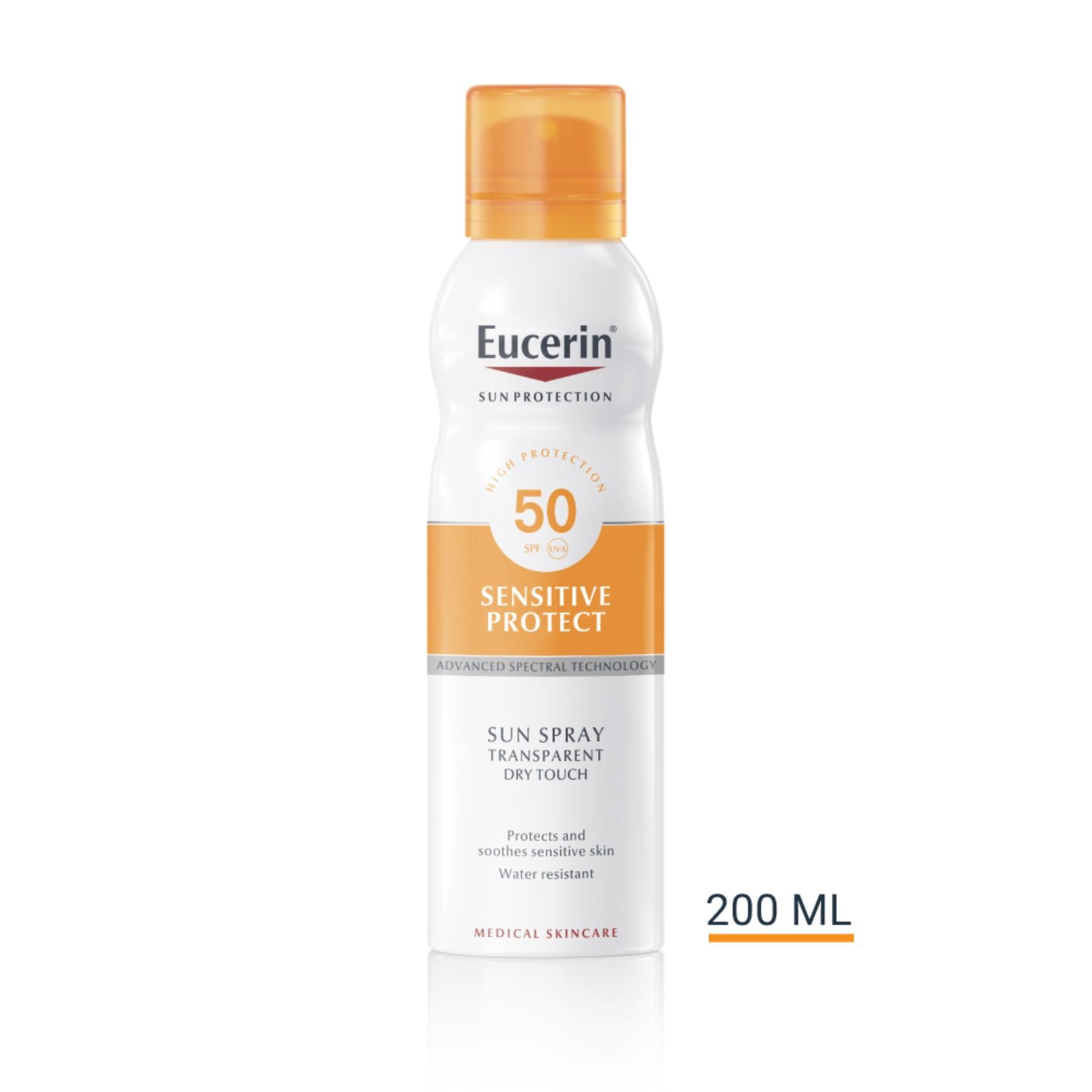 Eucerin Sun Sensitive Protect Spray Dry Touch Transparent SPF50 200ml