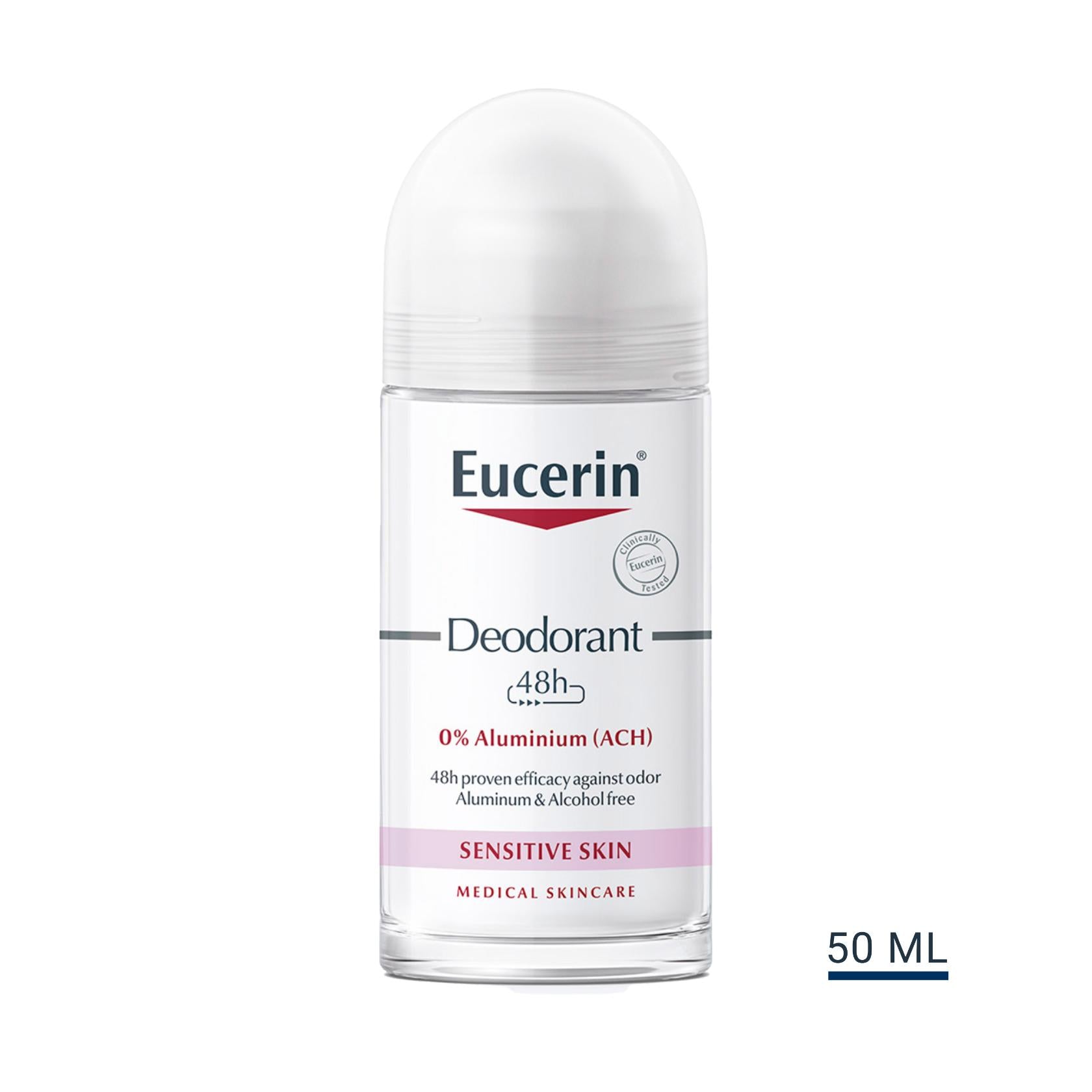 Eucerin Desodorizante Sensitive Skin 48h 0% Aluminum Roll-On 50ml