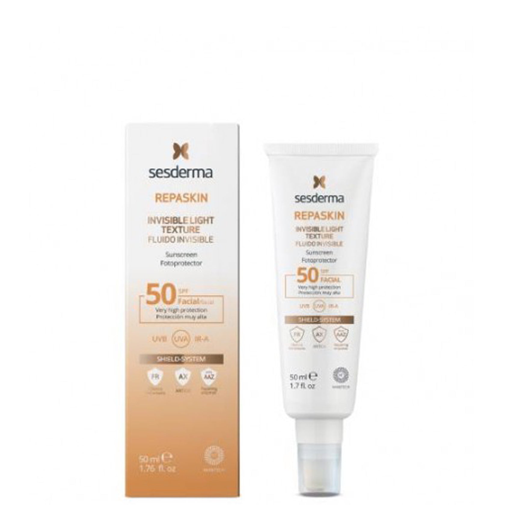 Sesderma Repaskin Invisible Light Texture Facial Sunscreen SPF50 50ml (1.69fl oz)