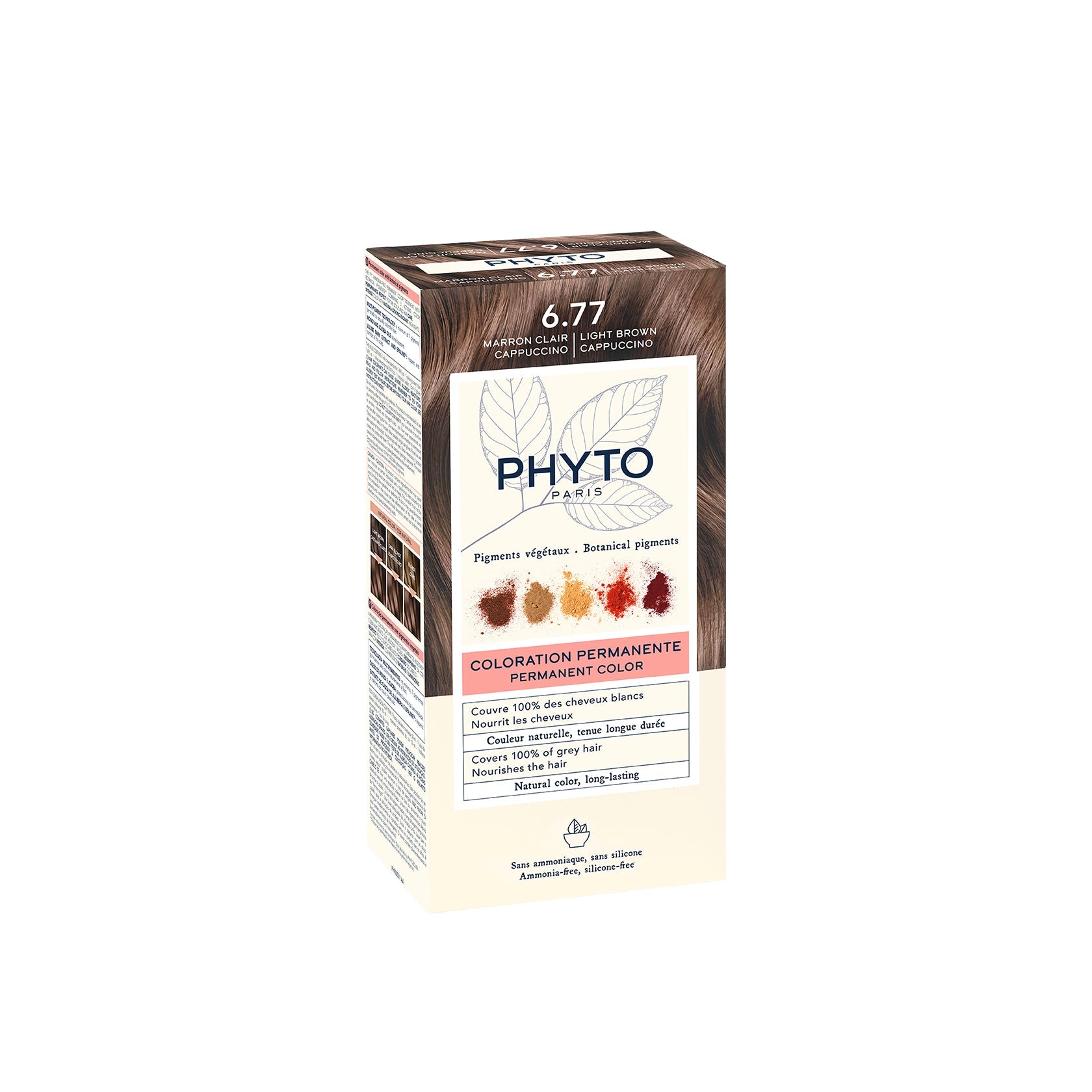 Phytocolor coloração permanente Shade 6.77 Light Brown Cappuccino