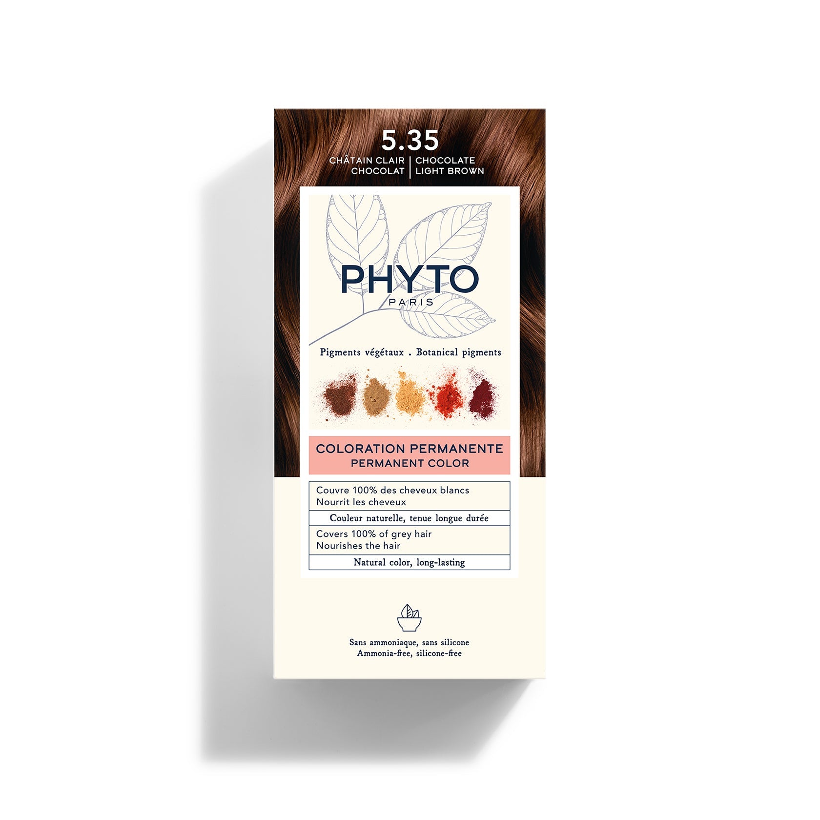Phytocolor coloração permanente Shade 5.35 Chocolate Light Brown