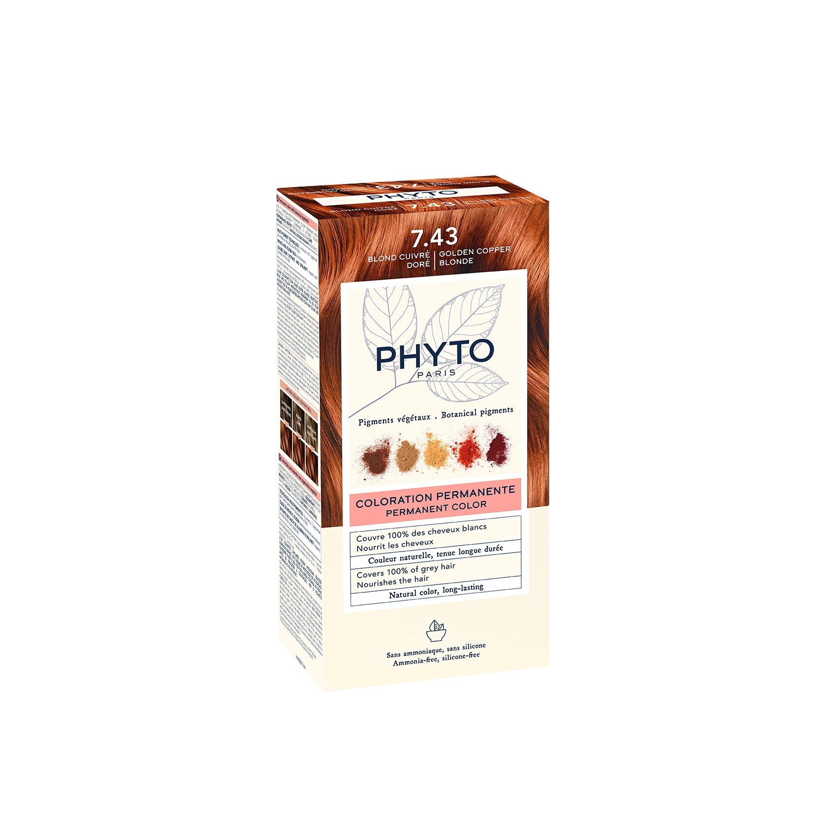 Phytocolor coloração permanente Shade 7.43 Copper Golden Blonde