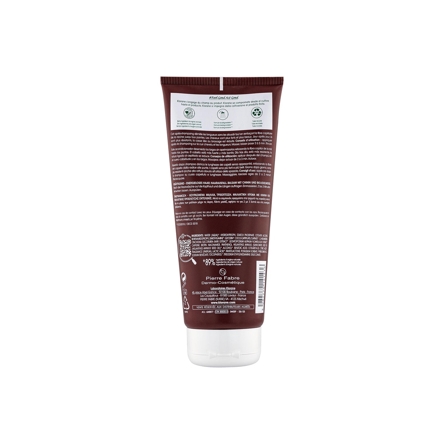 Klorane Strengthening Amaciador for Hair Loss & Thinning 200ml (6.76fl oz)