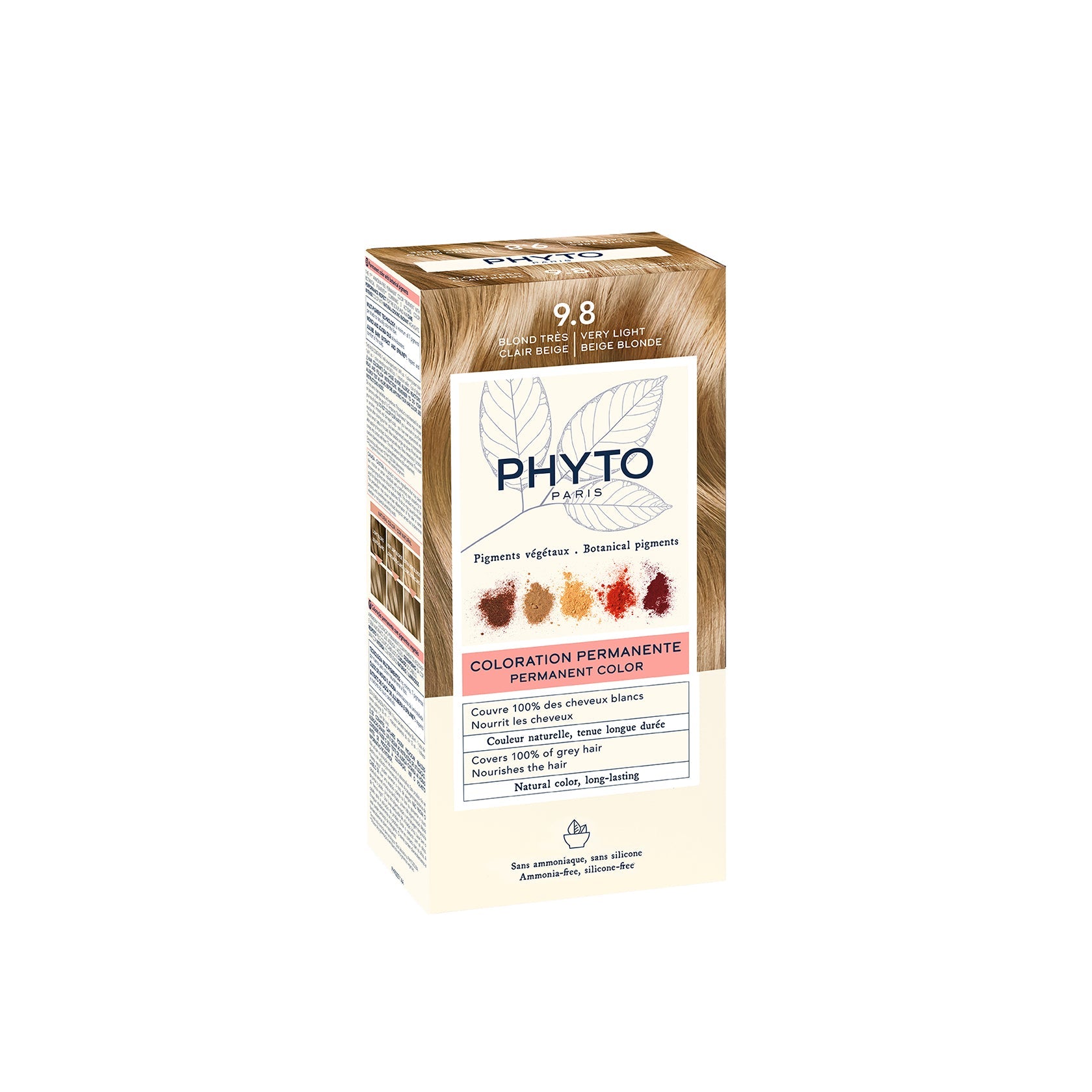 Phytocolor coloração permanente Shade 9.8 Very Light Beige Blonde