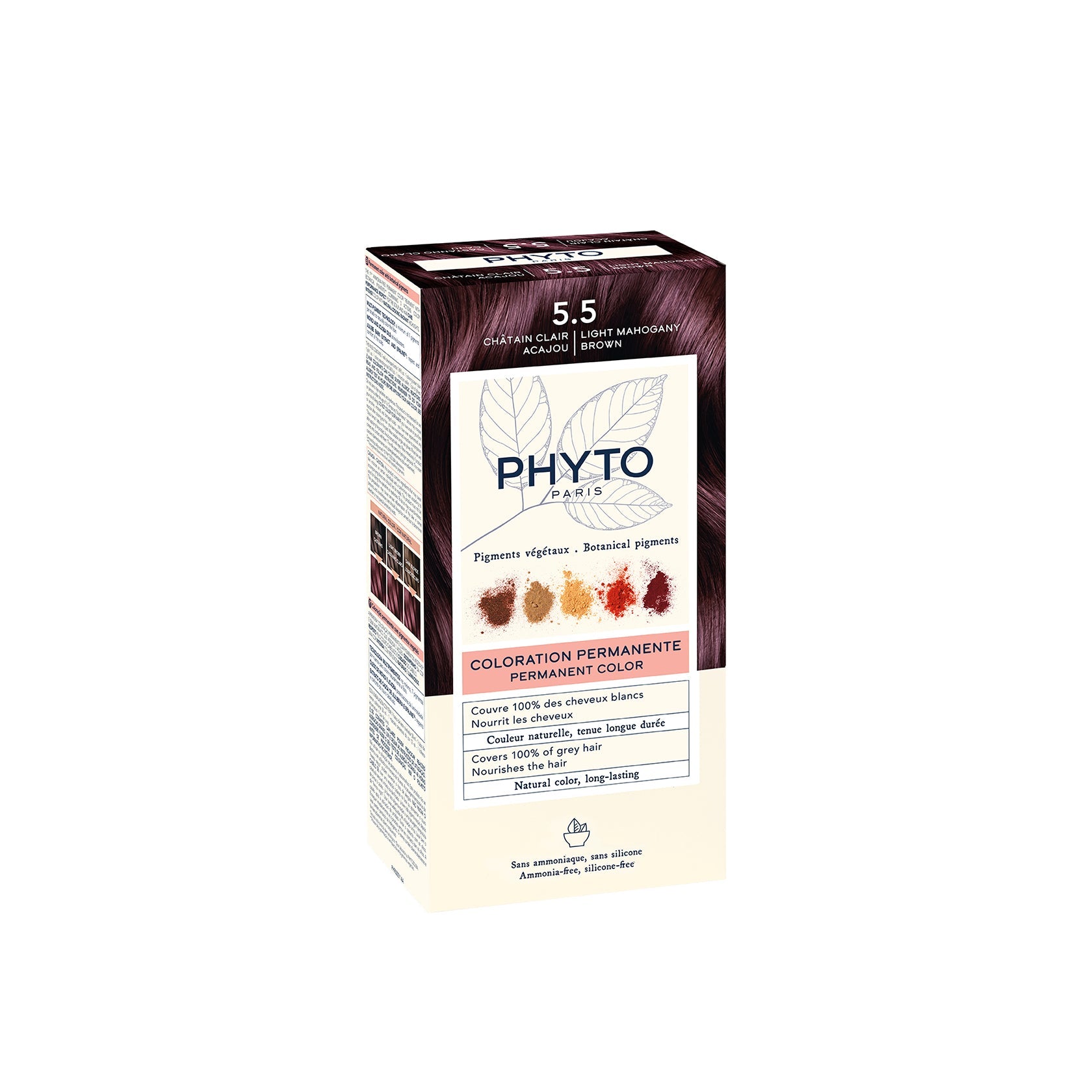 Phytocolor coloração permanente Shade 5.5 Light Mahogany Brown