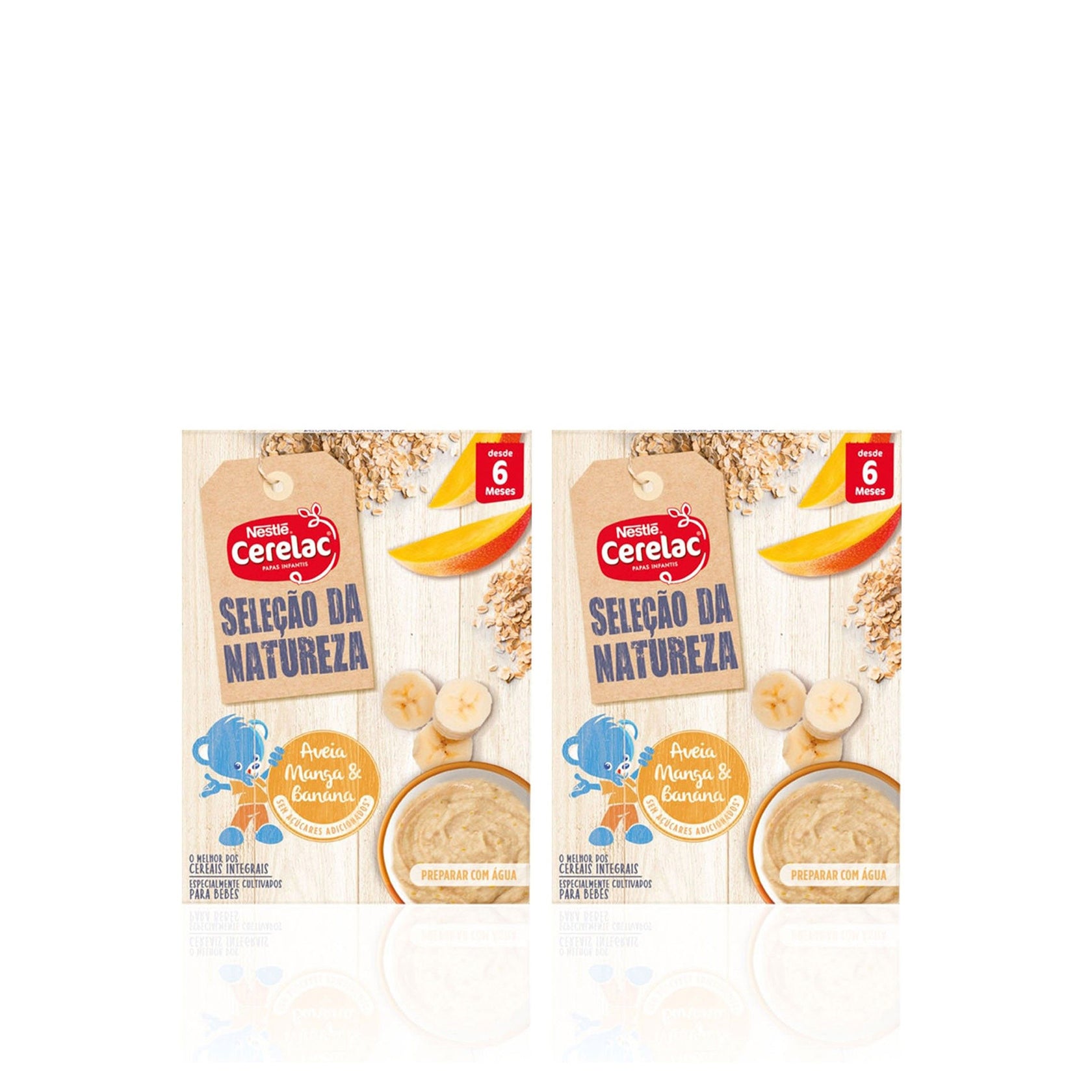 Nestlé Cerelac Seleção da Natureza Farinha Láctea com Aveia, Manga e Banana (+6 meses) 240 gr - Pack 2 x 240 gr