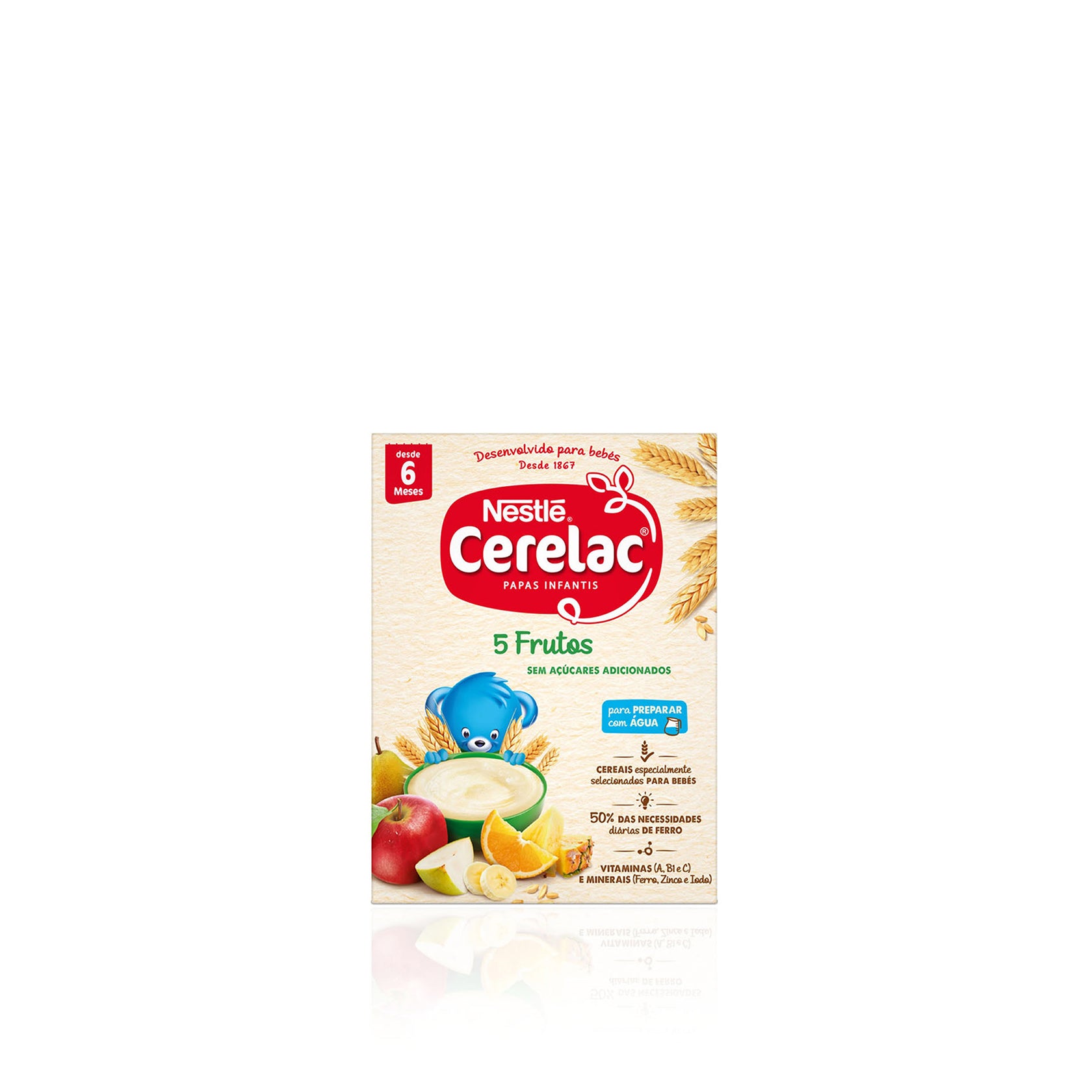 Nestlé Cerelac Leche Harina 5 Frutas (+6 meses) 250 gr - Pack 2 x 250 gr