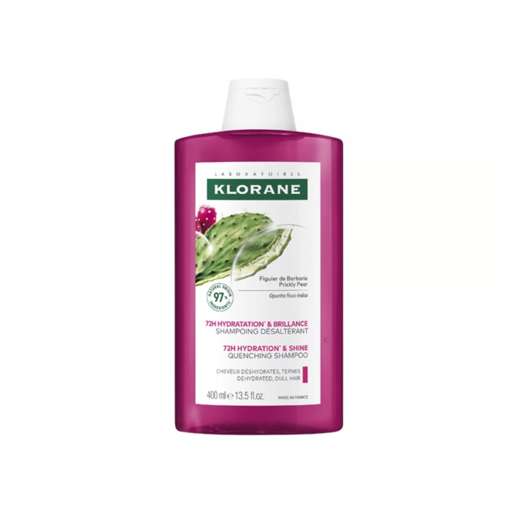 Klorane 72h Hydration & Shine Quenching Champô Prickly Pear 400ml (13.5floz)