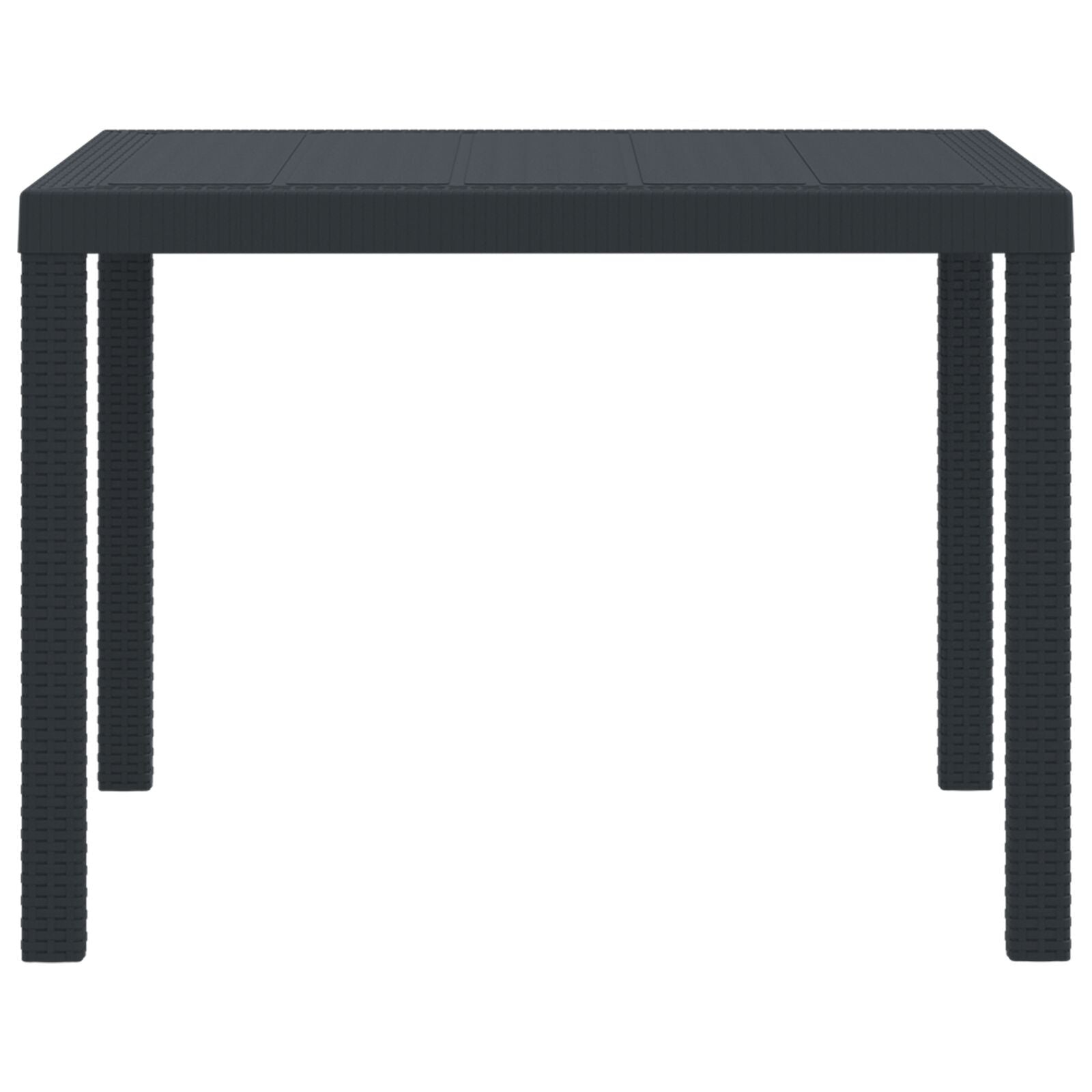 HKH Mesa de Jardim 100x100x73 Cm em Rattan Sintético - Antracite