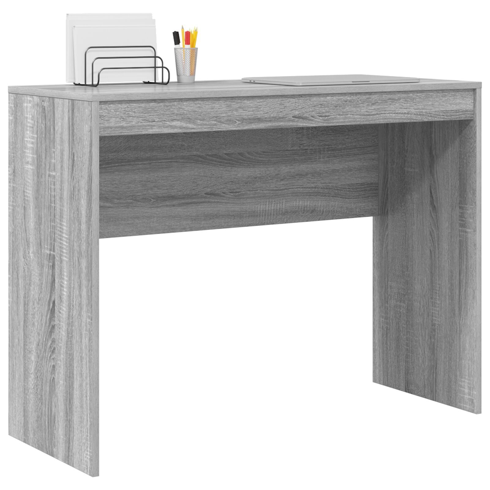 HKH Secretária de Computador Cinza Sonoma Mdf 100 X 40 X 76 Cm