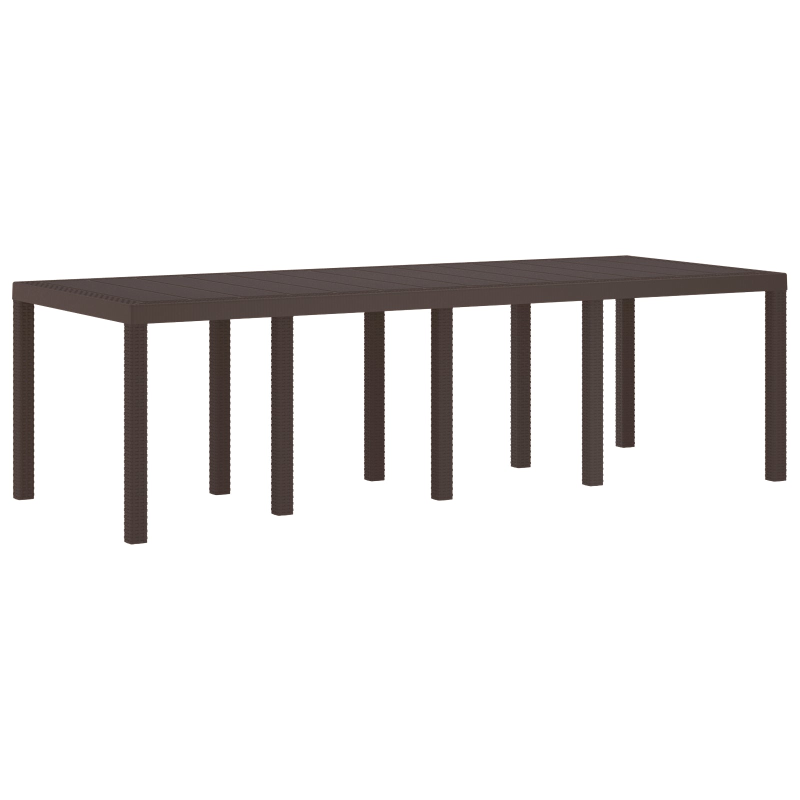 Mesa de Jardim HKH Marrom 250x100x73 Cm Poli Rattan, Mesa de Jardim HKH Marrom 100x100x73 Cm Poli Rattan, Mesa de Jardim HKH Marrom 150x100x73 Cm Poli Rattan - Castanho